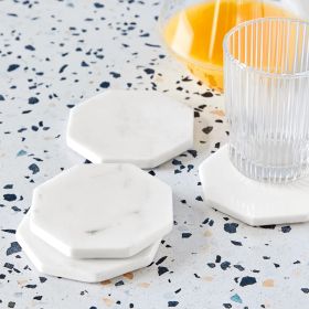 White Marble Octagonal shaped coaster