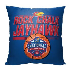 Kansas Jayhawks 2022 NCAA National Basketball Champions Pillow