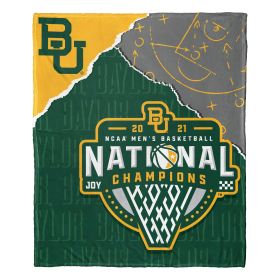 NCAA BB Champs Baylor Bears 575 Baylor Bears 2021 National Men's Basketball Champions Silk Touch Throw Blanket