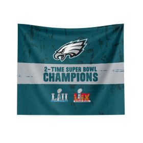 Philadelphia Eagles NFL 2025 Super Bowl LIX Multi Champ Excellence Wall Hanging 50X60 Inches