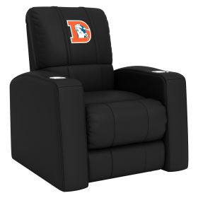 Relax Home Theater Recliner with Denver Broncos Classic Logo (Material: Commercial Grade Synthetic Leather)