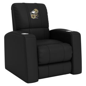 Relax Home Theater Recliner with New Orleans Saints Classic Logo (Material: Commercial Grade Synthetic Leather)