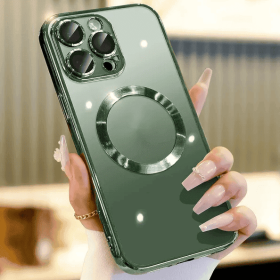 For 14 13 12 11 Pro Max Case Mag Safe Magnetic Camera Lens Cover (Option: Green-IPhone13)